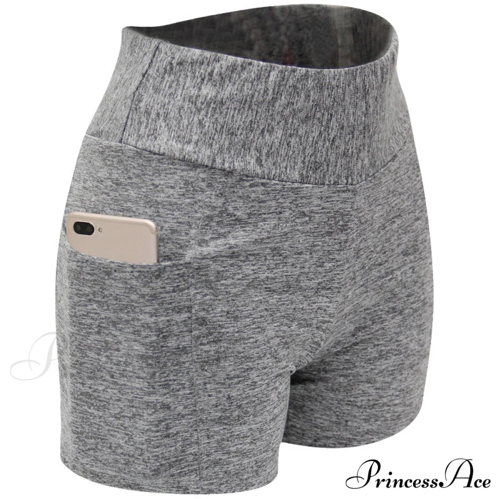 Yoga Pants Gym Sports Running Shorts 2-Dark Hemp Grey / S