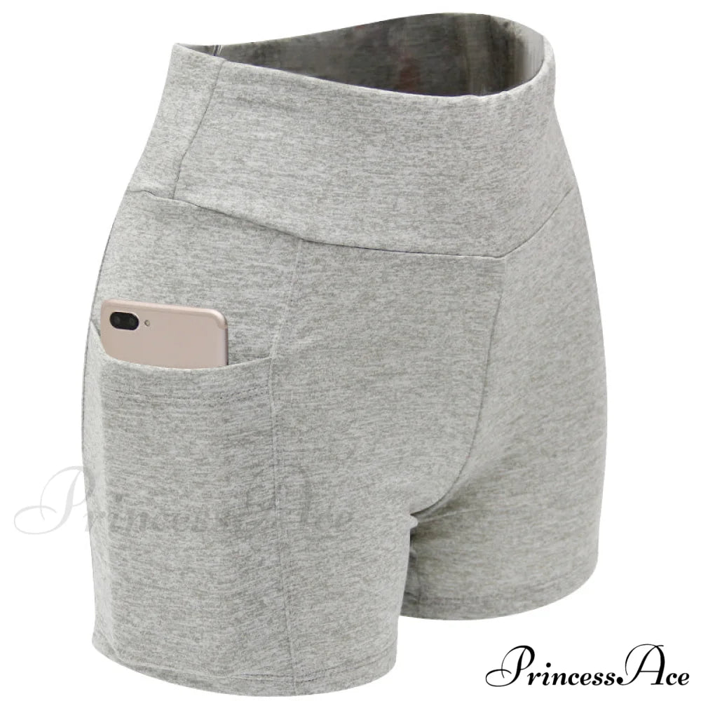 Yoga Pants Gym Sports Running Shorts 2-Light Hemp Grey / S