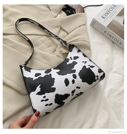 Zebra Print PU Leather Underarm Shoulder Bag Cow shoulder-250126