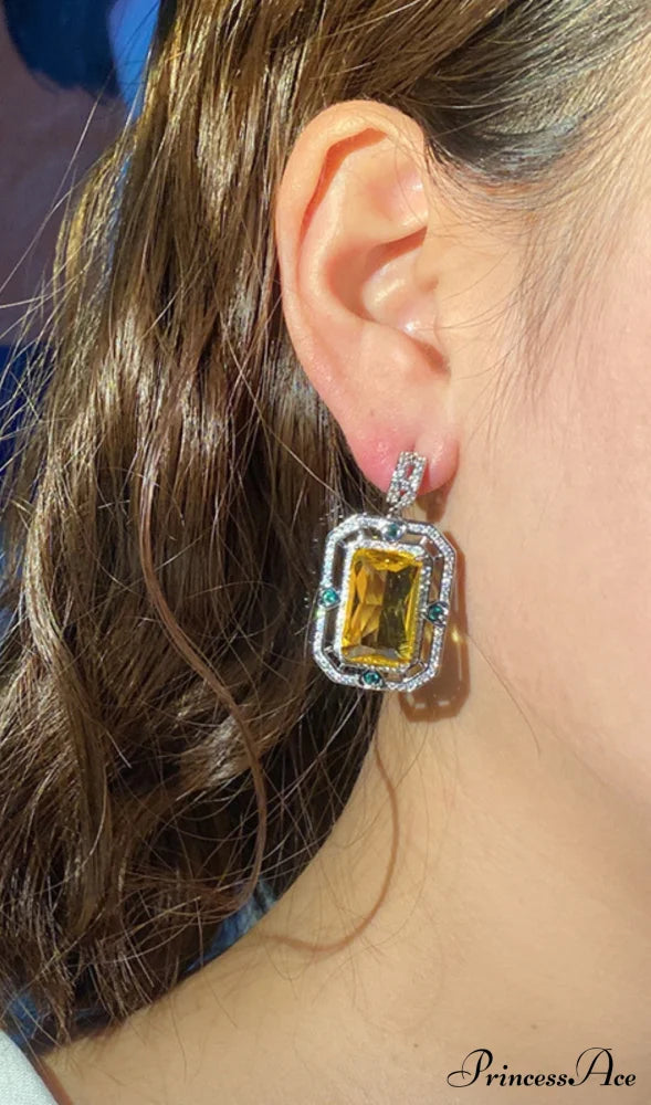 Zircon Geometric Earrings