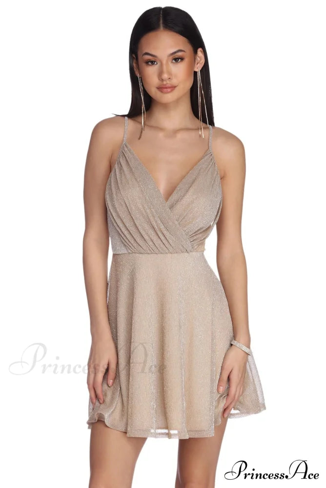 Zoey Formal Lurex Party Dress - Lady Occasions