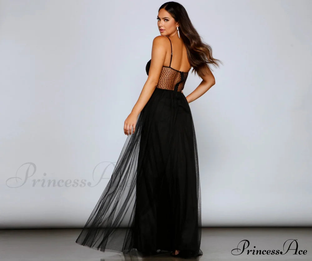 Zoya Mesh Stylish Tulle Bustier Dress S.o. Long Dresses